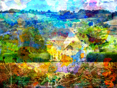 数字艺术 标题为“Paysages Éclatants” 由Pierre Nouaille, 原创艺术品, 数字油画