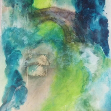 Peinture intitulée "Canal du midi vue d…" par Dominique Bertrand, Œuvre d'art originale, Aquarelle Monté sur Autre panneau r…