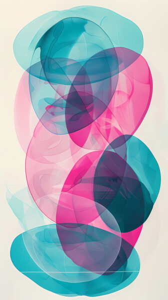 数字艺术 标题为“Painting with pink…” 由Marina Pokachalova (Marina Artsea), 原创艺术品, 数字油画