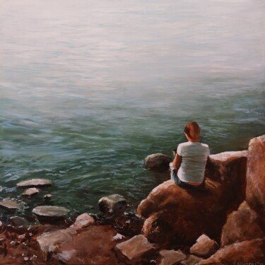 Peinture intitulée "Sirene" par Dave Geukens, Œuvre d'art originale, Acrylique