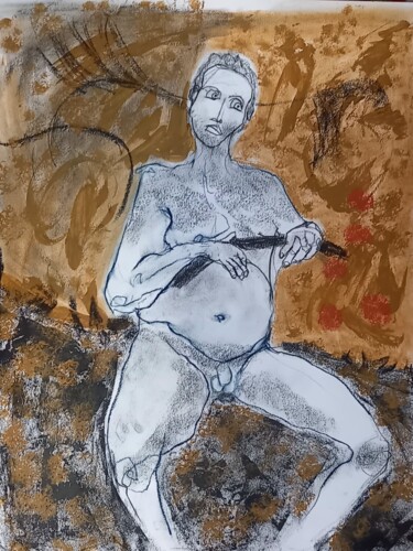 sapiens 9 Tekening getiteld "sapiens 9" door Evelyne Cassan, Origineel Kunstwerk, Pastel