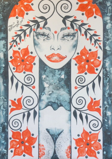 Aurelia Peinture intitulée "Aurelia" par Iryna Tatur, Œuvre d'art originale, Aquarelle