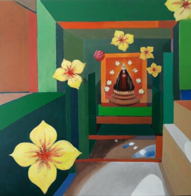绘画 标题为“Altar” 由Arturo Alcorta, 原创艺术品, 丙烯 安装在木质担架架上