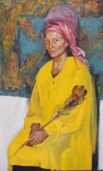 Painting titled "Untitled" by Tewodros Abebaw Zeleke, Original Artwork, Oil