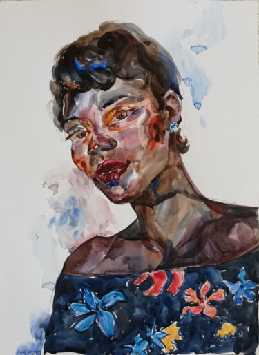 Painting titled "Grace IV" by Jelena Djokic, Original Artwork, Watercolor