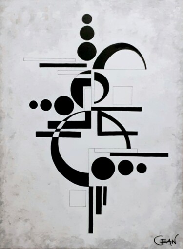 Ζωγραφική με τίτλο "Geometric abstract…" από Cesare Andreoli, Αυθεντικά έργα τέχνης, Ακρυλικό