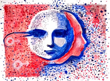 "Always hiding behin…" başlıklı Tablo Milto Sideris tarafından, Orijinal sanat, Akrilik