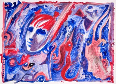 Pittura intitolato "Coming out party on…" da Milto Sideris, Opera d'arte originale, Acrilico