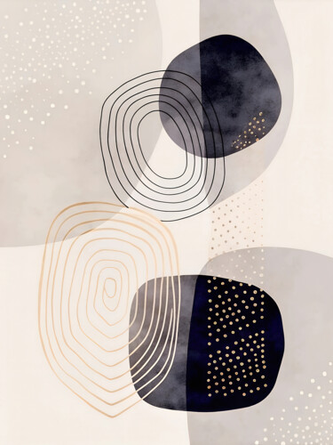 Digital Arts titled "Serene Abstraction" by Miguel Bruzual, Original Artwork, Digital Painting