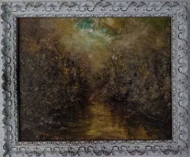 Painting titled "D'après August Piep…" by Amazeigh Bouzékri, Original Artwork, Oil Mounted on Wood Stretcher frame