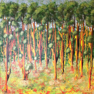 Painting titled "Rainlight 02 | spri…" by Elise Eekhout, Original Artwork, Acrylic Mounted on Wood Stretcher frame