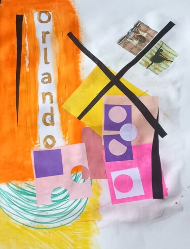Collages titled "Orlando" by Ronnie Kolner, Original Artwork, Collages