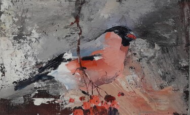 绘画 标题为“bullfinch” 由Tatyana Barinova, 原创艺术品, 油