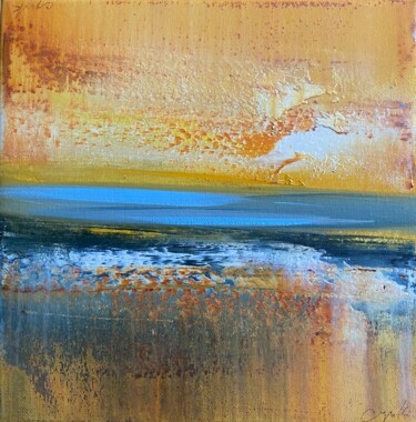 Painting titled "Gravity. 2024" by Katsiaryna Sumarava, Original Artwork, Oil Mounted on Wood Stretcher frame