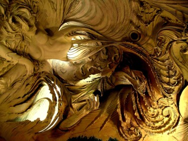 Skulptur mit dem Titel "Drache und Meerjung…" von Oleksii Korobka, Original-Kunstwerk, Gips