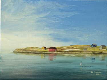 Peinture intitulée "Entre le ciel et l'…" par Denis Garnier, Œuvre d'art originale, Huile Monté sur Châssis en bois