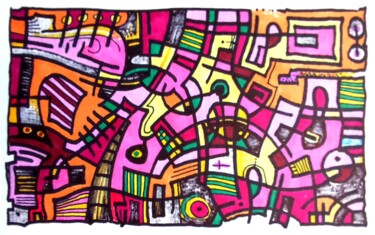 제목이 "Abst.Geo-5"인 그림 Milto Sideris로, 원작, 마커