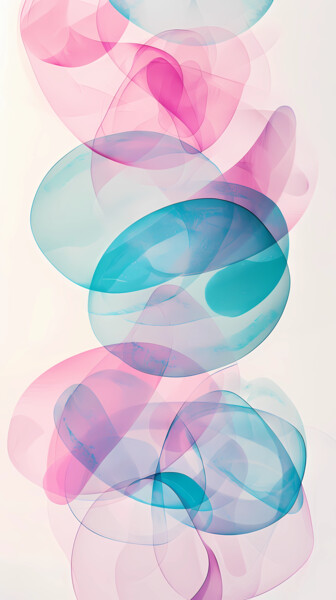 数字艺术 标题为“abstract round shap…” 由Marina Pokachalova (Marina Artsea), 原创艺术品, 数字油画