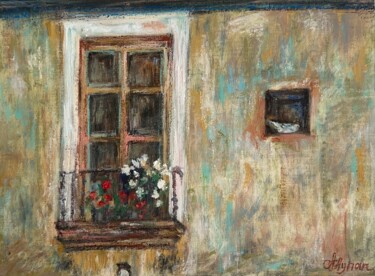 Harmonic combination/The dove in the window 绘画 标题为“Harmonic combinatio…” 由Albina Ayhan, 原创艺术品, 油