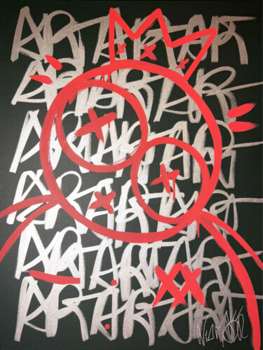 제목이 "FAB’ART"인 미술작품 Niamor로, 원작, 아크릴 나무 들것 프레임에 장착됨