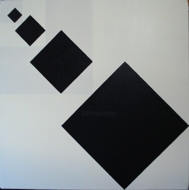 Peinture intitulée "COMPOSITION ARITHME…" par Bertrand Delogne, Œuvre d'art originale, Huile Monté sur Châssis en bois