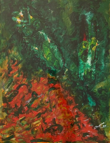 Peinture intitulée "Living nature" par Sajiaa Trabelsi, Œuvre d'art originale, Acrylique
