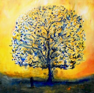 "Tree love" başlıklı Tablo Milto Sideris tarafından, Orijinal sanat, Akrilik Ahşap Sedye çerçevesi üzerine monte edilmiş