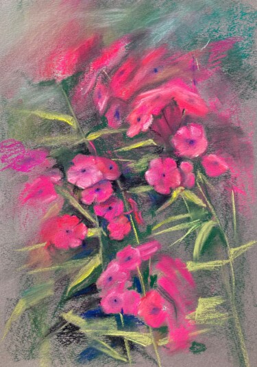 绘画 标题为“The scent of phlox…” 由July Kinart, 原创艺术品, 粉彩