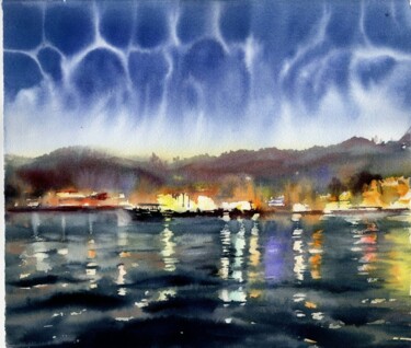 Malerei mit dem Titel "Unforgettable trip.…" von Alla Prisakar, Original-Kunstwerk, Aquarell