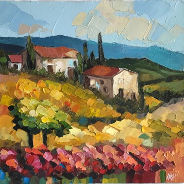 제목이 "Summer in French co…"인 미술작품 Leysan Khasanova로, 원작, 기름