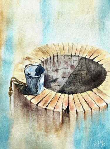 Peinture intitulée "Well" par Nataliya Gulina, Œuvre d'art originale, Aquarelle