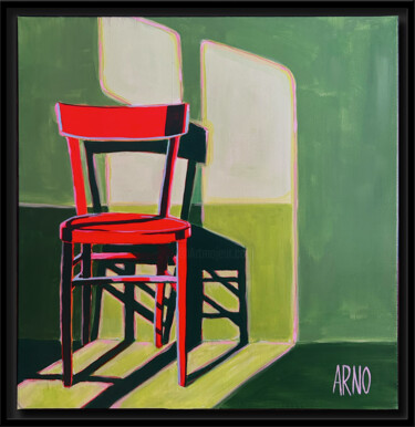 Painting titled "chaise n°3" by Arnaud Jeuland, Original Artwork, Acrylic