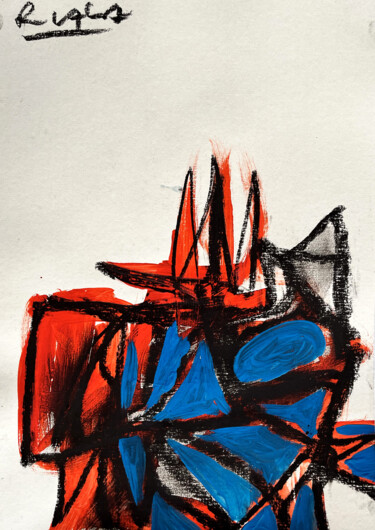 Drawing titled "Form III" by Roman Lasa, Original Artwork, Pastel