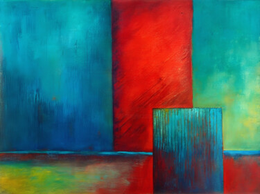 数字艺术 标题为“Chromatic Embrace” 由Miguel Bruzual, 原创艺术品, 数字油画