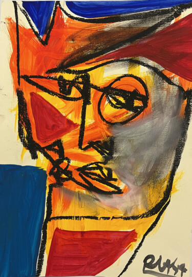 Tekening getiteld "Form XIII" door Roman Lasa, Origineel Kunstwerk, Pastel