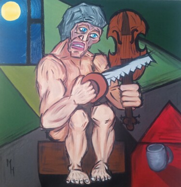 Peinture intitulée "Moonlight Sonata" par Maximilian Honderflenik, Œuvre d'art originale, Huile