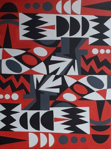 Ζωγραφική με τίτλο "Abstract compositio…" από Cesare Andreoli, Αυθεντικά έργα τέχνης, Ακρυλικό