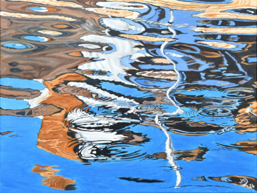 Peinture intitulée "Echos" par Jean-Marc Dufer, Œuvre d'art originale, Huile Monté sur Châssis en bois