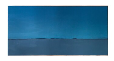 Painting titled "It's blue today." by Alina Kovina, Original Artwork, Acrylic Mounted on Wood Stretcher frame
