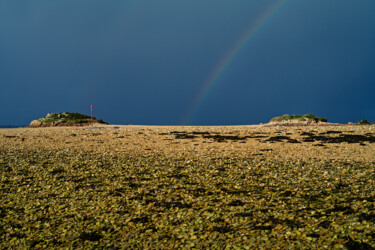 Carantec, Rhu Land, arc en ciel, île Callot. Photography titled "Carantec, Rhu Land,…" by Thierry Martin, Original Artwork, Digital Photography
