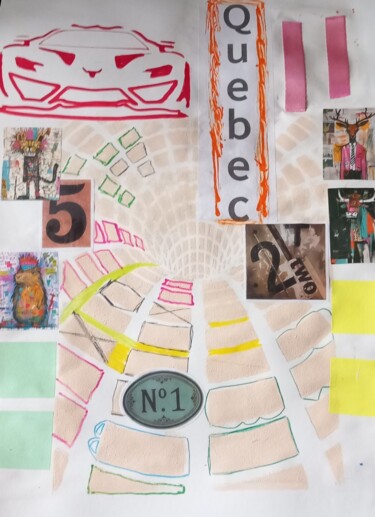 Collages titled "Quebec" by Ronnie Kolner, Original Artwork, Collages