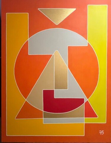 Pittura intitolato "75065" da Ge75, Opera d'arte originale, Acrilico Montato su Telaio per barella in legno