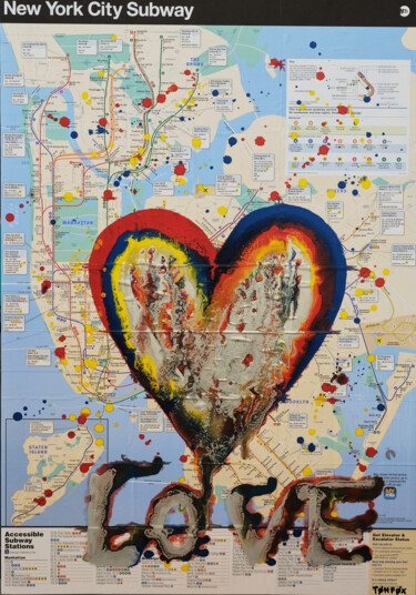 Peinture intitulée "Love 4" par Tømføx, Œuvre d'art originale, Acrylique