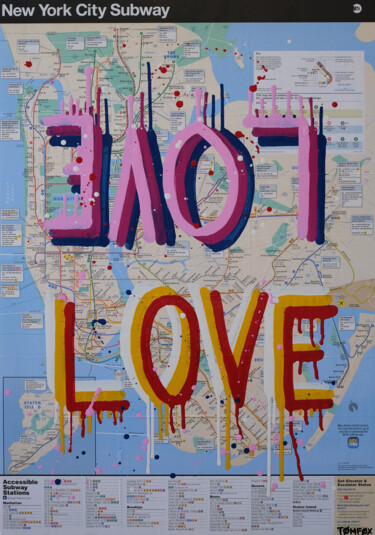 绘画 标题为“Love 5” 由Tømføx, 原创艺术品, 丙烯