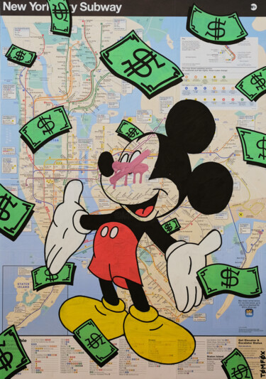 Not Mickey 绘画 标题为“Not Mickey” 由Tømføx, 原创艺术品, 丙烯