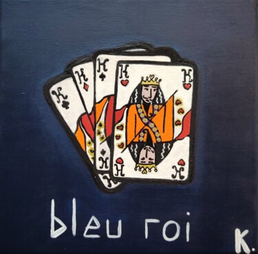 Bleu Roi 👑💙 "Bleu Roi 👑💙" başlıklı Tablo Koa tarafından, Orijinal sanat, Akrilik Ahşap Sedye çerçevesi üzerine monte edilmiş