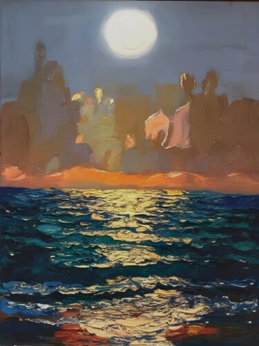 Arte digitale intitolato "::: Seascape by the…" da Kyozai, Opera d'arte originale, Immagine generata dall'IA