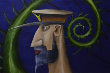 Painting titled "Охотник на драконов" by Acheron Hock, Original Artwork, Oil