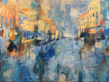 Malerei mit dem Titel "Dreamscape in Blue…" von Nataliya Fenko, Original-Kunstwerk, Acryl Auf Keilrahmen aus Holz montiert