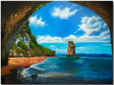 Gateway to the World of Serenity. 绘画 标题为“Gateway to the Worl…” 由Lara Wasiljewa, 原创艺术品, 油 安装在木质担架架上